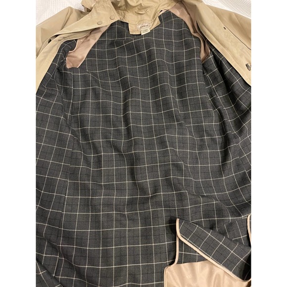 Vintage (1990s) LL Bean Ladies Hooded Trench w Removable Wool Lining EVC sz. S - Picture 6 of 8